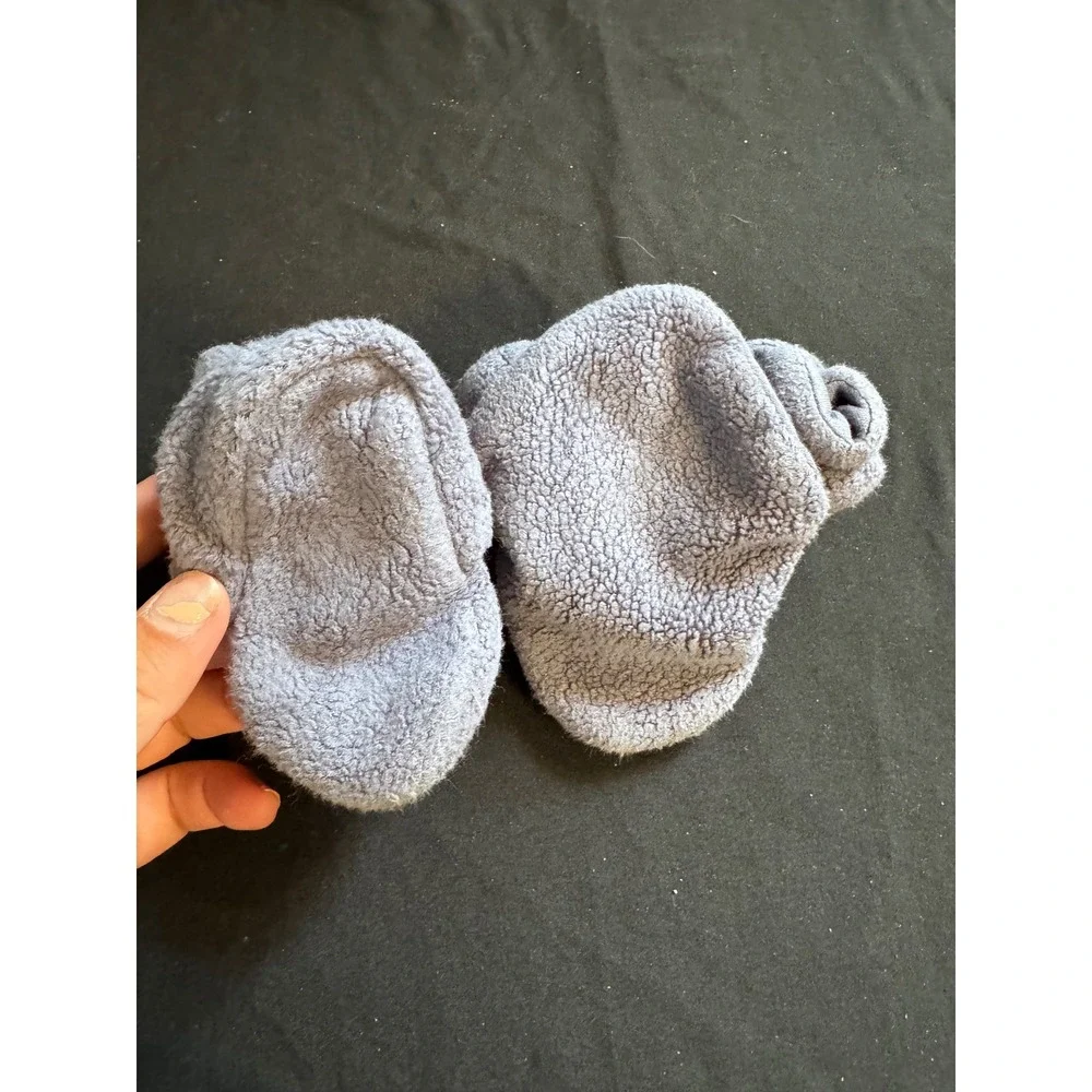 Zutano Cozie Fleece Baby Booties Periwinkle Blue 6M Snap Stay-On WCZSP21-4